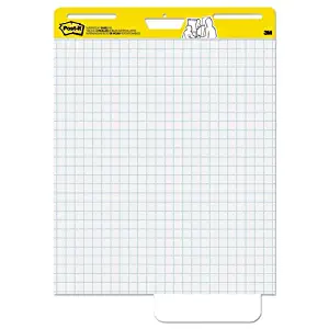 Self Stick Easel Pads, Quadrille, 25 x 30, White, 2 30 Sheet Pads/Carton