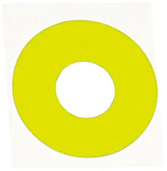 3M 301+ 0.75"OD-0.25"ID-1000 Performance Masking Tape 3M 301+, 0.75" Diameter Circles with 0.25" Diameter Hole, Yellow (Pack of 1000)