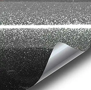 VViViD XPO Black Metallic Sparkle Gloss Vinyl Car Wrap Film 1 Foot X 5 Feet Roll DIY Easy to Install No-Mess Decal