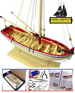 MS1457CBT Model SHIPWAYS 18TH Century Longboat Starter KIT with Tools - 1:48 Scale Wood Plank-on-Frame