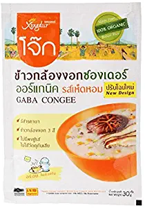 Xongdur, Gaba Congee, Organic Instant Sprouted Brown Rice Congee with Mushroom, 30 g [Pack of 3 pieces]