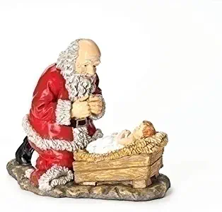 Roman, Inc. Kneeling Santa Christmas Figurine