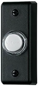 NuTone PB69LBL Wired Lighted Door Chime Push Button, Black