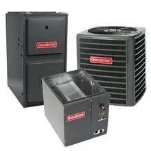 80,000 BTU 96% Gas Furnace and 1.5 ton 13 SEER Air Conditioner GMSS960803BN-GSX130181-CAPF1824B6