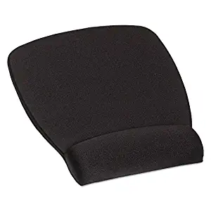 3M MW209MB Antimicrobial Foam Mouse Pad Wrist Rest, Nonskid Base, Black