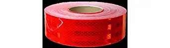 3M Diamond Grade 983-72 ES Red Reflective Tape - 2 in Width x 0.014 to 0.018 in Thick - Cut: 2 in x 9 in - 31033 [PRICE is per ROLL]