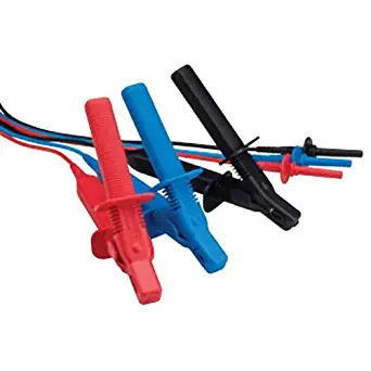 Megger 1005-262 HV Test Lead Set, 9.8 ft. (3 m), with 15 kV Medium Insulated Clips, Set of 3