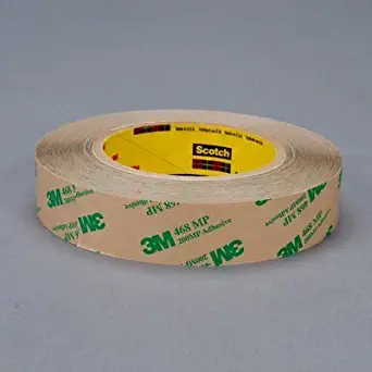 3M 468MP Clear Transfer Tape - 3/4 in Width x 5 mil Thick - Polycoated Kraft Paper Liner - 19336 [PRICE is per ROLL]