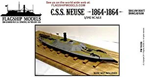 Flagship Models Inc. 1/192 Scale CSS Neuse; Civil War Shallow Draft Ram (12 inches long)