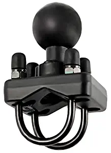 Ram Mount Double U-Bolt Base with 1.5-Inch Ball for Rails from 1 to 1.25 Inches in Diameter