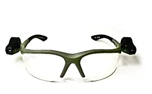 3M Light Vision 2 Protective Eyewear 11476-00000-10 Clear Anti-Fog Lens, Gray Frame, Lights