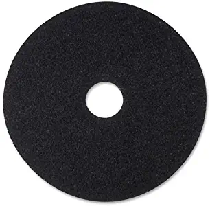 3M 08382 Low-Speed Stripper Floor Pad 7200, 20" Diameter, Black, 5/Carton