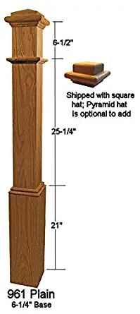 Ascension Stair Parts 991 Red Oak Ranch Box Newel Newel