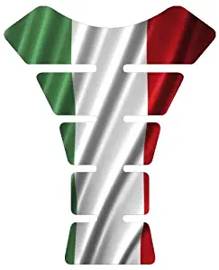 Motorcycle Italian Italy waving flag sportbike gel tank pad protector tankpad guard sticker