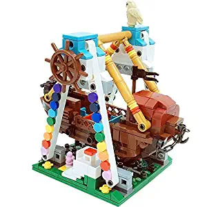 Sams Bestoyz City Children Playground Building Bricks Set, Amusement Park Series, Educational Assemble Blocks Toys for Kids Aged 6,7,8+ (Pirate Ship (520PCS))