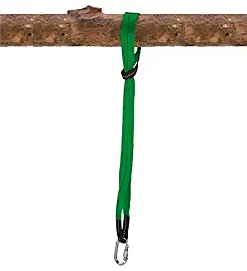 HearthSong Heavy Duty Weather Resistant Tree Carabiner Clip Swing Hanger, Green