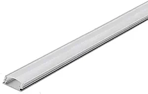 10-Pack Of Aluminum Channel For LED Lights By Ciata Lighting | U-Shape Extrusions For LED Strips With Frosted Cover& Compact Design | With End Caps &Mounting Clips Included For Easy Installations
