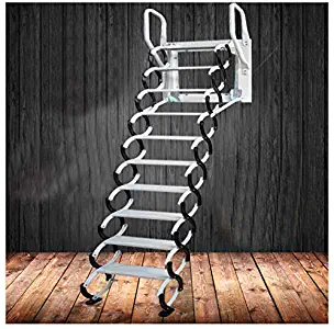 Heavy Duty Steel Metal Loft Wall Ladder Stairs Attic Household Pull Down Thick Folding Ladder Factory New Design