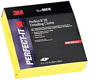 3M Perfect-It Non-Scratch Detailing Super Soft Cloths, Yellow, 6 Count