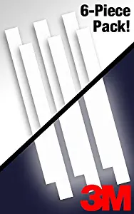 3M Silver White Reflective Adhesive Vinyl Safety Tape 6 Piece Pack (1" x 12")