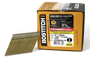BOSTITCH S10DRGAL-FH 28 Degree 3-Inch by .120-Inch Wire Weld Galvanized Ringshank Framing Nails (2,000 per Box)