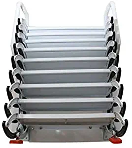 Metal Attic Stairs Telescopic Ladder Indoor Pull Down Thickened Folding Wall-Mounted Ladder Factory Customization