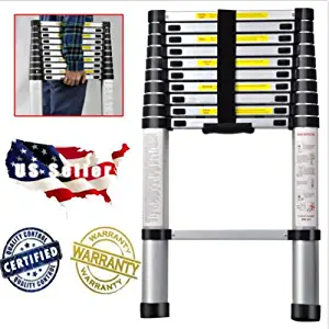 Luisladders 10.5ft Telescoping Ladder Aluminum Telescopic Extension EN131 330 Pound Capacity Tall Multi Purpose &hellip;