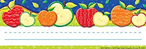 Eureka Color My World Apples Teacher Supplies Self-Adhesive Name Plates, 36 pcs, 9.5'' x 3.25''