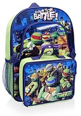 TMNT Boys' Teenage Mutant Ninja Turtles Backpack with Lunch Kit - BRAND NEW - Licensed Product