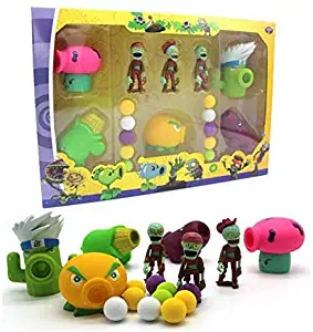 Plants vs Zombies Package Set: 5 Plants 3 Zombies 10 foam balls (Style 2)