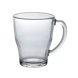 Duralex Made In France Cosy Glass Mug (Set of 6), 12.37 oz, Clear