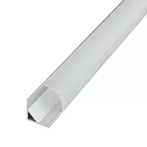 LEDwholesalers Aluminum Channel System with Cover, End Caps, and Mounting Clips, for LED Strip Installations, V-Shape, Pack of 5x 1m Segments, 1901-V
