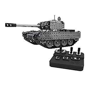 kaim DIY Stainless Steel Remote Control Tank Building Blocks Set Kit,Fun, Educational, Learning,STEM for 6 Year Old Kids