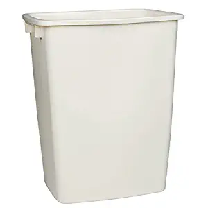 Rubbermaid FG2806TPWHT 36 Quart White Open Wastebasket