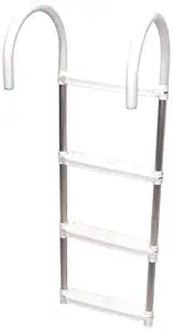 Shoreline Marine Ladder Aluminum 4 Step Folding