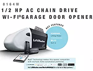 LiftMaster 1355 ( Replaced by 8164W ) Contractor Series 1/2 HP AC Chain Drive Wi-Fi&reg; Garage Door Opener without Rail&hellip;
