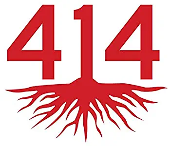 JMM Industries 414 Roots Wisconsin Area Code WI Vinyl Decal Sticker Red Car Window Bumper 5.5 Inches Premium Quality UV Resistant Laminate ACS0821