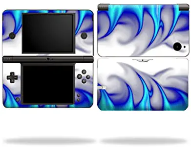 MightySkins Protective Vinyl Skin Decal Cover for Nintendo DSi XL wrap sticker skins Blue Fire