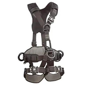 3M DBI-SALA ExoFit NEX 1113370 Full Body Black Out Rope Access/Rescue Harness, 5 AlumD-Rings, Belt w/ Pad/Side D-Rings, Locking QC Leg Straps, Small, Blue/Grey