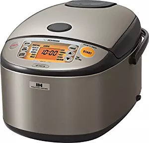 Zojirushi NP-HCC18XH Induction Heating System Rice Cooker and Warmer, 1.8 L, Stainless Dark Gray