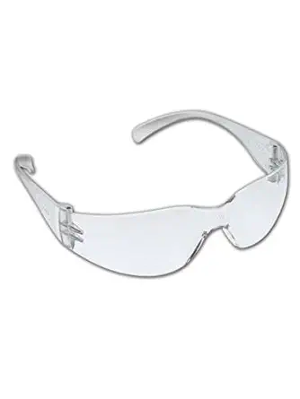 3M 10078371620988 Virtua Wraparound Polycarbonate Safety Glasses, Standard, Clear