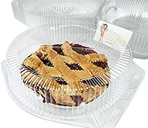 Katgely 9 Inch Plastic Pie Containers Deep Dome (Pack of 20)
