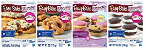 InterC Mega Bundle Set of 4 Easy Bake Oven Mixes Refills , one Each: Pizza, Party Pretzel Dippers, Chocolate Chip & Pink Sugar Cookies, Mini Whoopie Pies