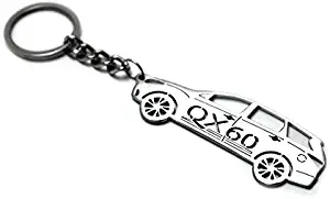 Keychain With Ring For Infiniti QX60 Steel Key Pendant Chain Automobile Gift Car Design Accessories Laser Cut Home Key