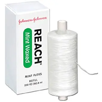 Johnson & Johnson 2733Reach Mint Floss, Waxed Refill Spool, 200 yd.