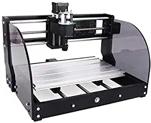 Upgrade Version 2-in-1 3000mW Engraver CNC 3018 Pro-M Machine,GRBL Control 3 Axis Mini Pcb Milling Machine, Wood Router Machine with Offline Controller + CNC Router Bits + ER11 Extension R