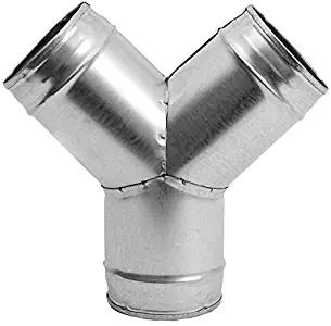 Duct Splitter for Exhaust Fan Dryer Vent Hose 3 Way Duct Hose Connector, T Shape, T Joint Metal (4'' Inch, Y Shape)