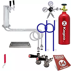 Kegco Deluxe Tower Kegerator Conversion Kit w/ 5 lbs Tank - EBDTCK2-542-2_5T