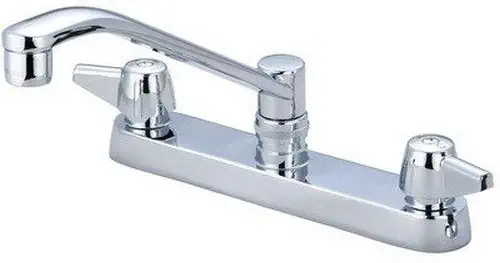 Central Brass 0122-A Kitchen Faucet With 8 In. Centers And 8 In. D-Style Spout In Chrome