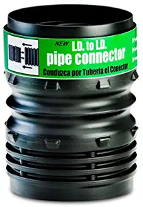 Flex-Drain ADP53302 I.D. to 4-Inch I.D. Pipe Connector, Landscaping Drain Pipe Adapter,black